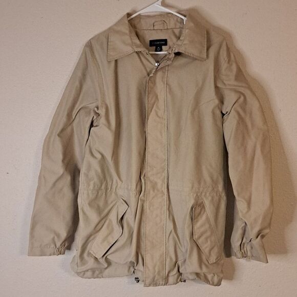 Lands' End tan rain jacket size medium - Picture 2 of 7